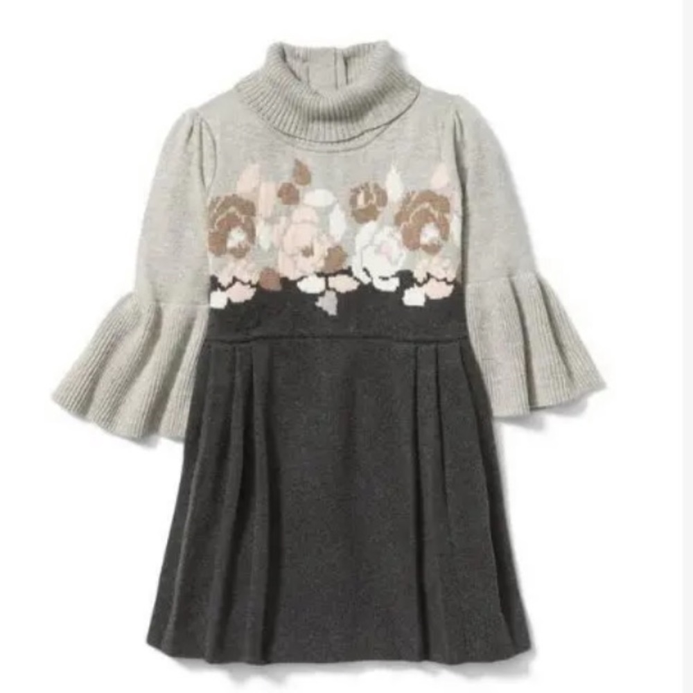 Janie and Jack Floral Sweater Dress - Picture 2 of 2